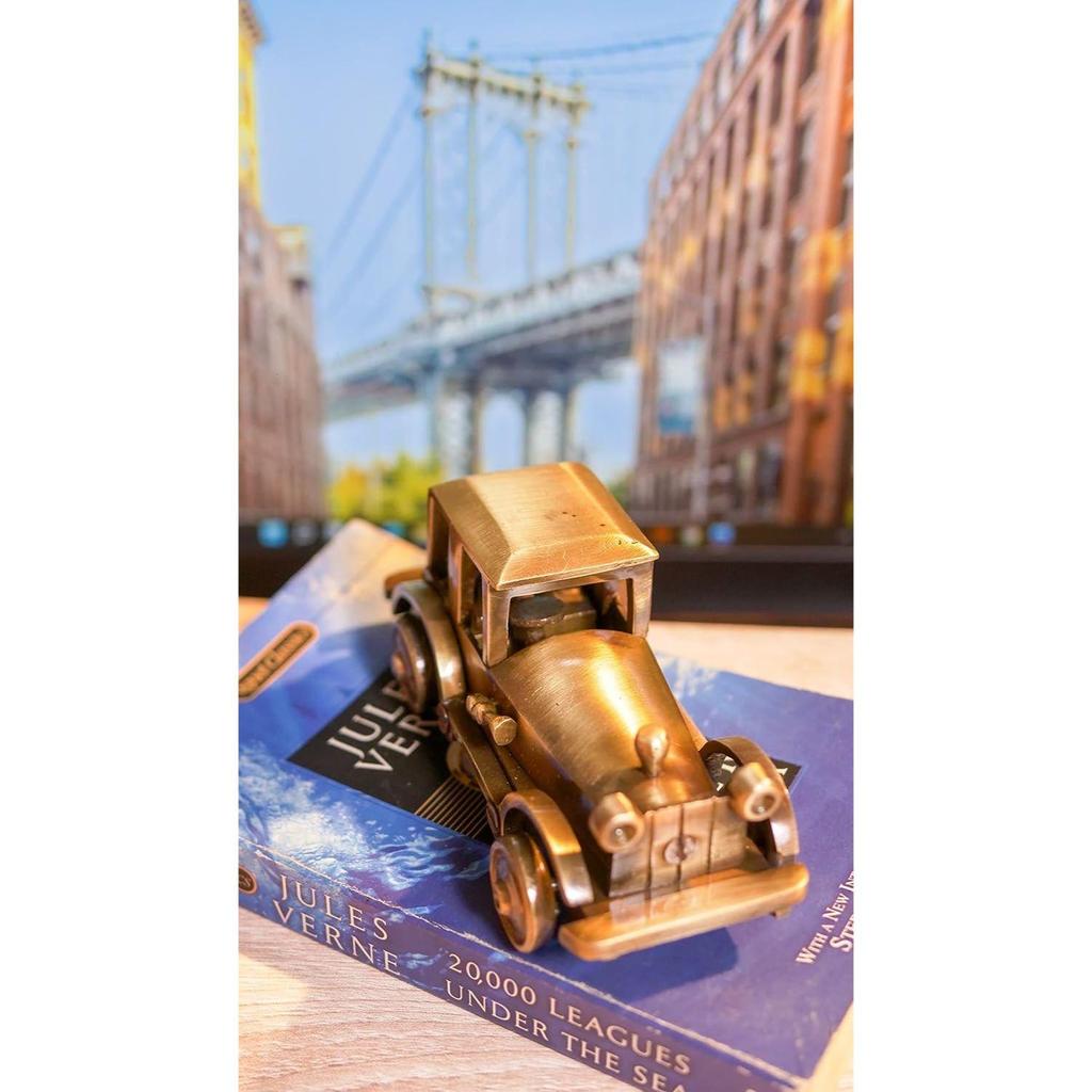 Brass Vintage Motor Car Showpiece Figurine Statue for Home, Brass Antique Showpieces for Home, Standard, Pack of 1