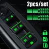 2 Pcs Luminous Car Stickers Door Window Switch Sticker Night Safety Accessories