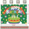 Party Backdrop Rainbow Cake Flat Candles Events Wedding Coming Ceremony Four Celebration Photo Booth Front Door Decor