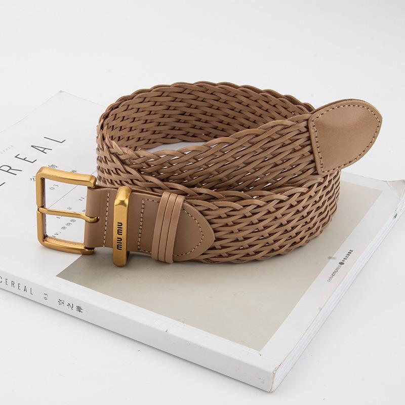 Retro Hong Kong Style Hand-woven Women's Belt Korean Casual Student Jeans Women's Decorative Belt