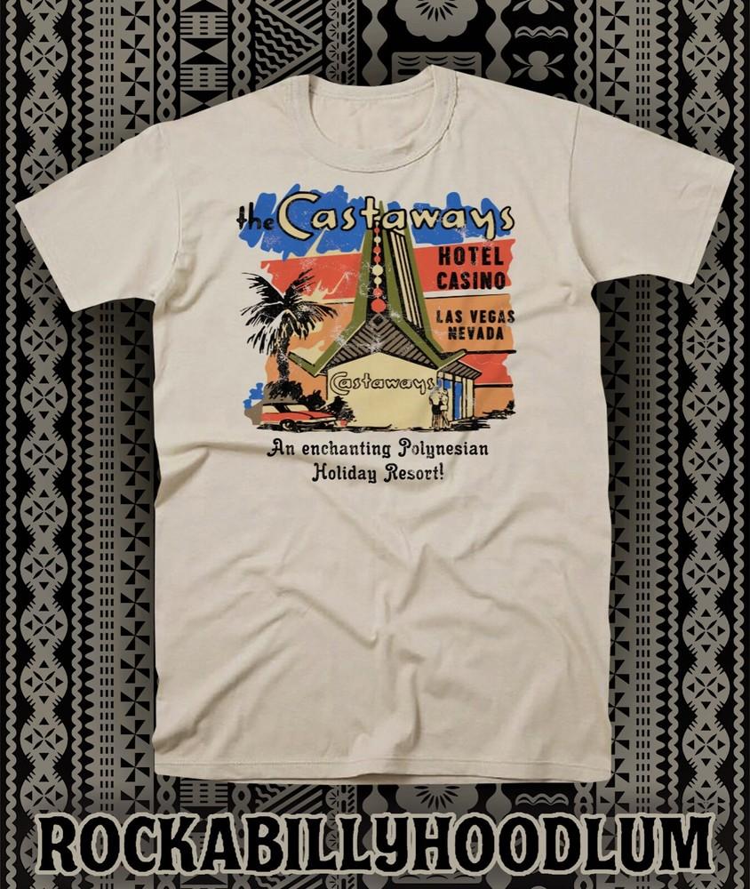 

Retro Tiki Art Tee T Shirt Cotton Mug Bar Castaways Las Vegas Hotel Casino Unisex T-Shirt XXXXL