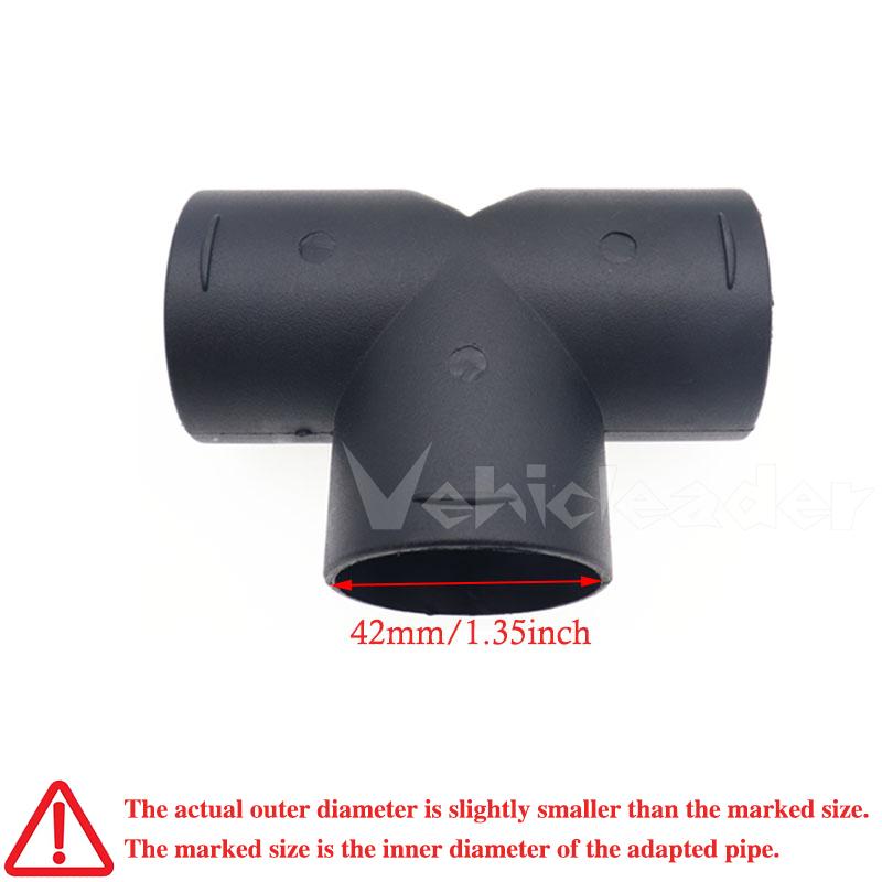 42mm/60mm/75mm/90mm Parking Heater Exhaust T Pipe Connectors Air Vent Ducting Outlet Parts For Eberspacher Webasto