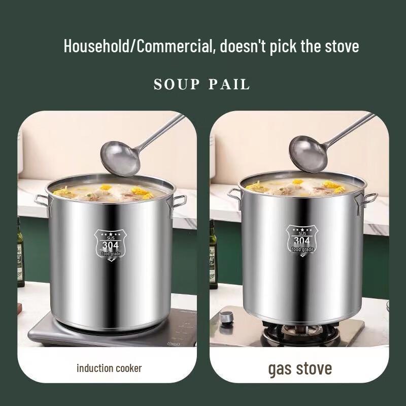 Qingwang 201 Stainless Steel Soup Pot with Lid