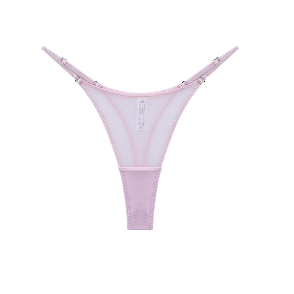 Mesh sexy thin strap thong women's adjustable size perspective hot fun large size high fork T pants women