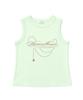 Deomopeuhauseu Star Chain Lettering Basic Sleeveless Light Green