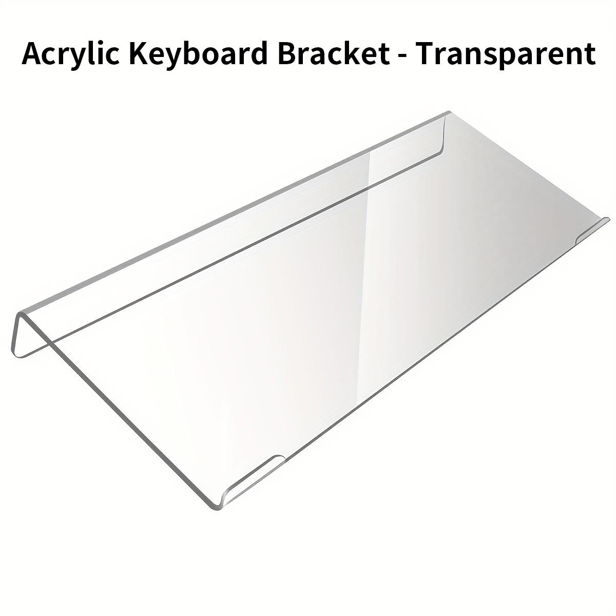 

Acrylic keyboard stand, transparent desktop organizer, suitable for office/home/gaming, anti slip ergonomic design