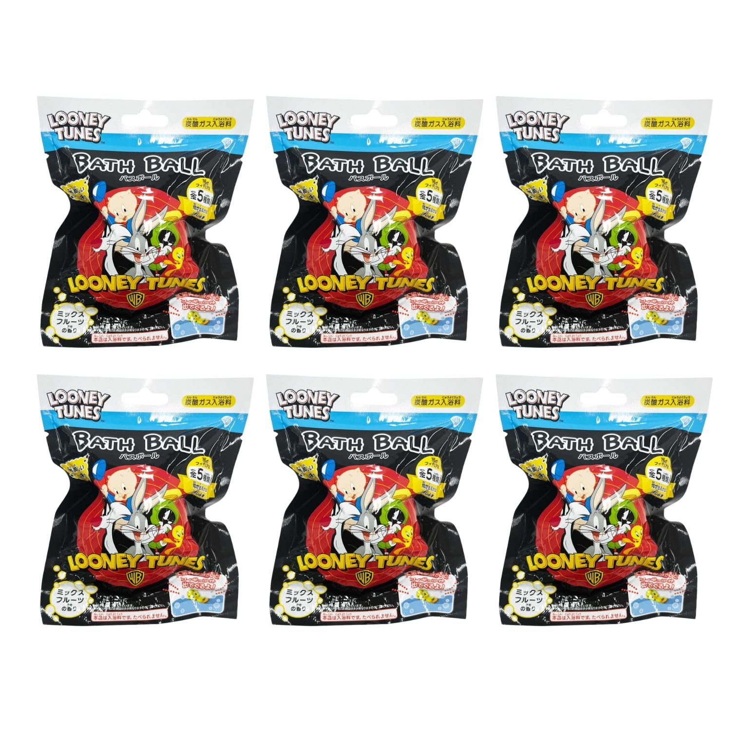 

WB Bath Ball Looney Tunes Set of 6 Bath Bombs Bath Salts Mascots