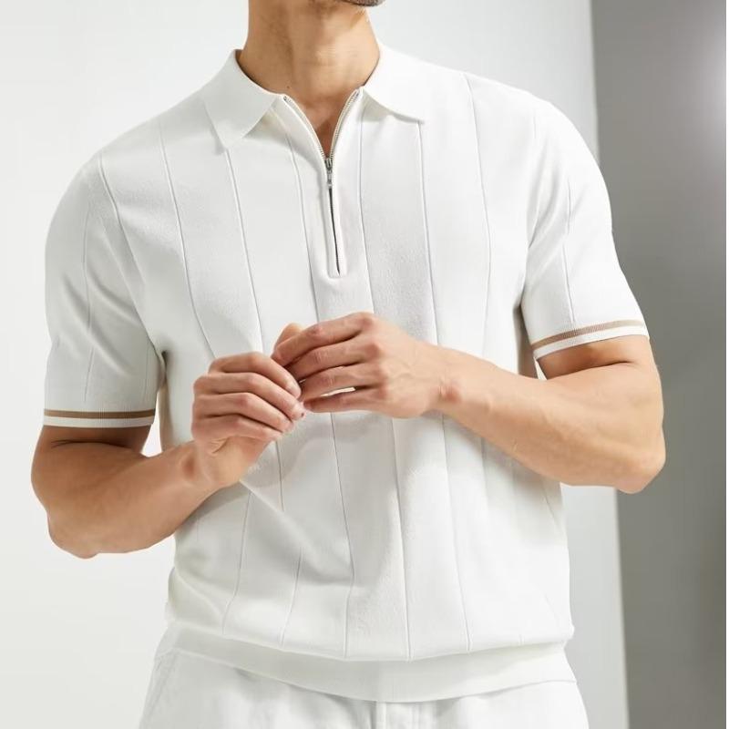 Men's Short-Sleeve Polo Shirt: Youthful, Fashionable, Japanese-Style Summer 2023 Design