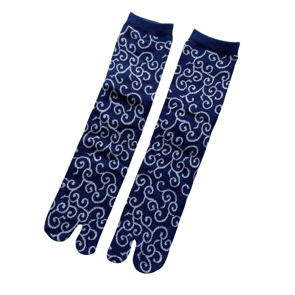 Tabi Japanese Made In Dragon and Arabesque Set of 2 Pairs Men's Socks, Pattern, Thin, Japan, Designs, (Colors Available)
