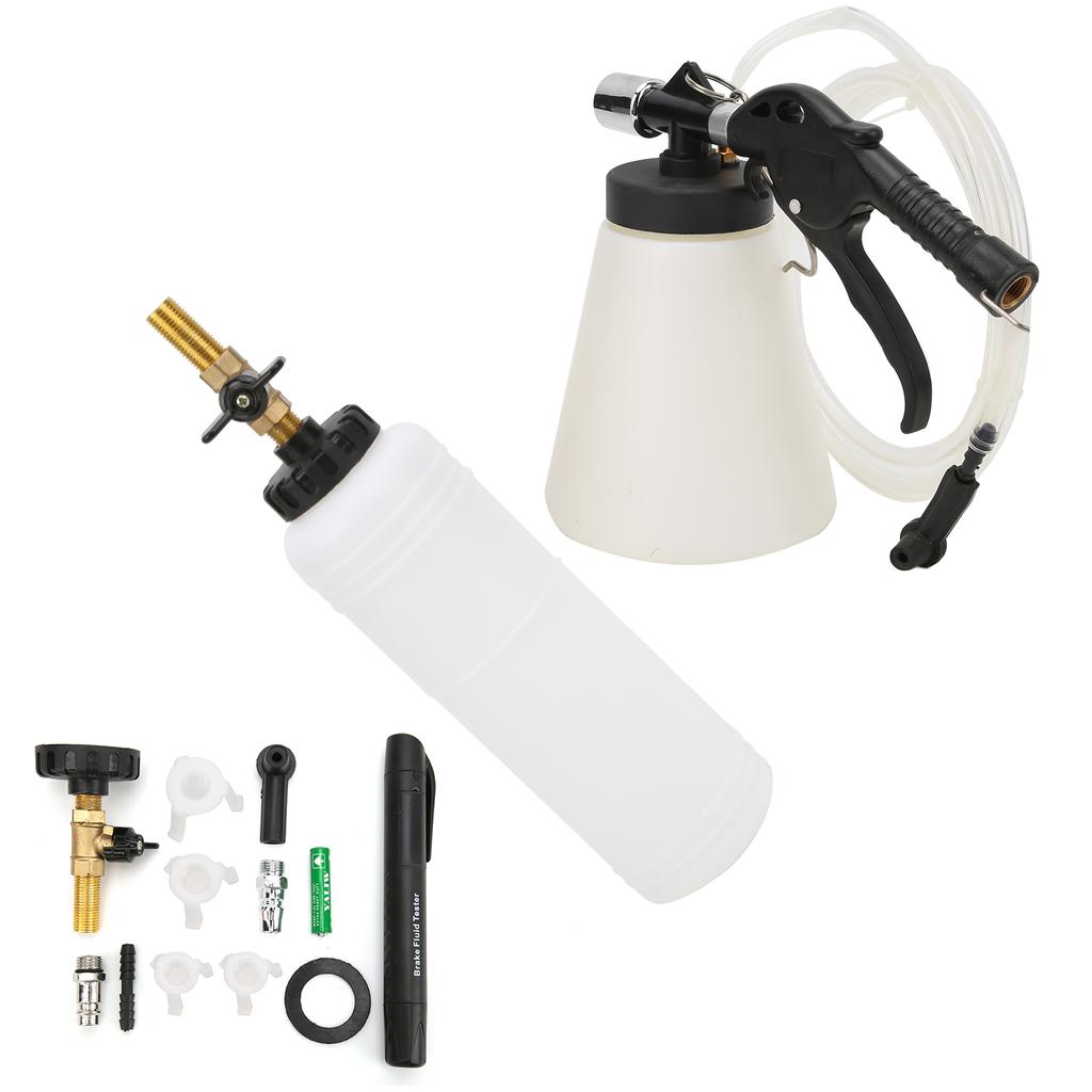 Pneumatic Brake Fluid Bleeder Kit Oil Change Replacement Tool with Tester Pen for Automobiles Trailers RVs