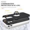 Matte Shockproof Case For iPhone 17 16 15 14 13 12 11 Pro Max XS Max XR Plus SE  Ring Holder Magnet Case Armor Bumper Cover