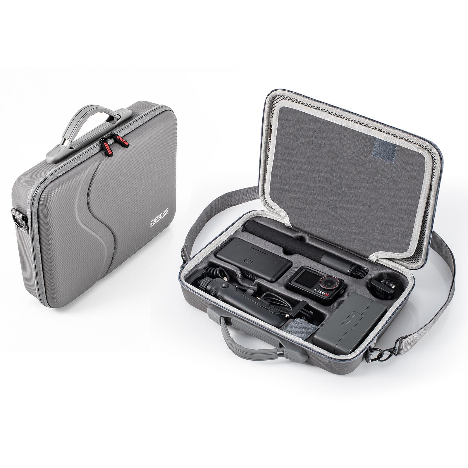STARTRC 1151756 For DJI Osmo Action 5 Pro Action Camera S-Shaped Texture PU Leather Portable Storage Bag A