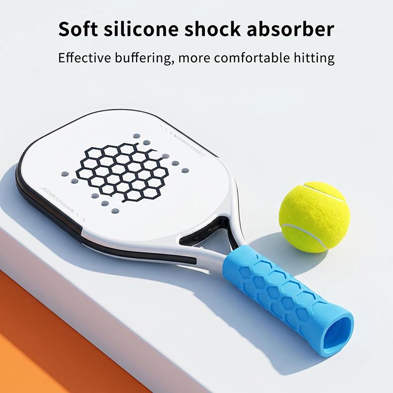 Silicone Hexagonal Grip Pickleball Paddle Handle Wrap Anti-Slip Comfortable Protective Cover Honeycomb Handle Protection Cover