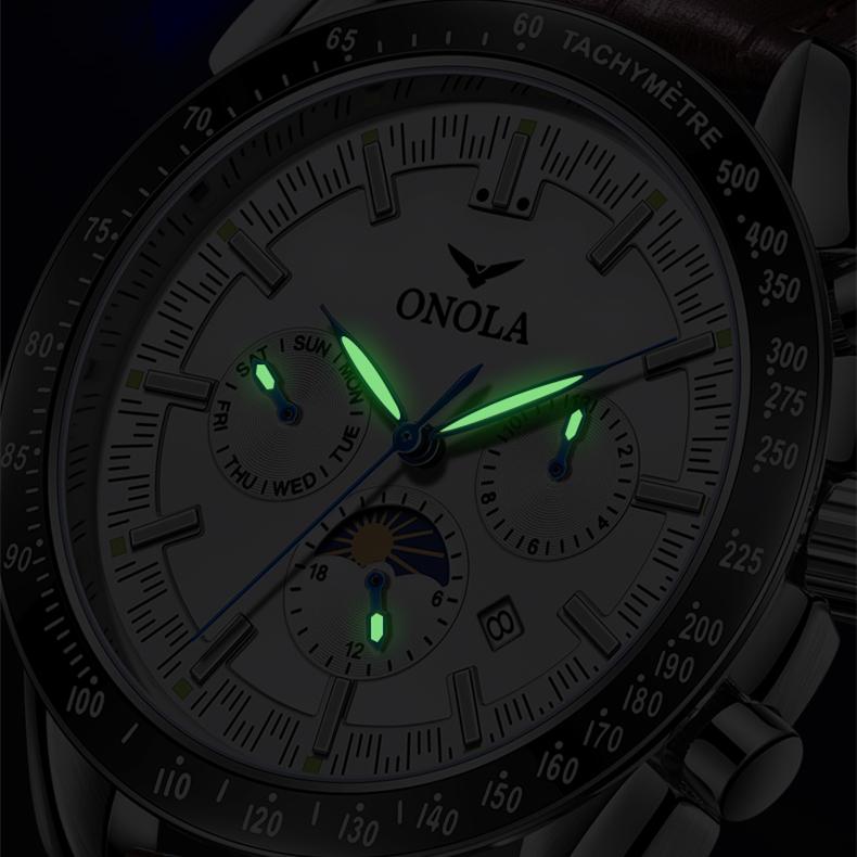 New TOP Brand Luxury Men's Watch With Box ONOLA ON6835 Fashion Multifunctional Waterproof Men's Mechanical Watches