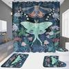 4-Piece Shower Curtain Set with HD Digital Printing | Waterproof, Drill-Free, Ideal for Home/Hotel Bathroom Partition