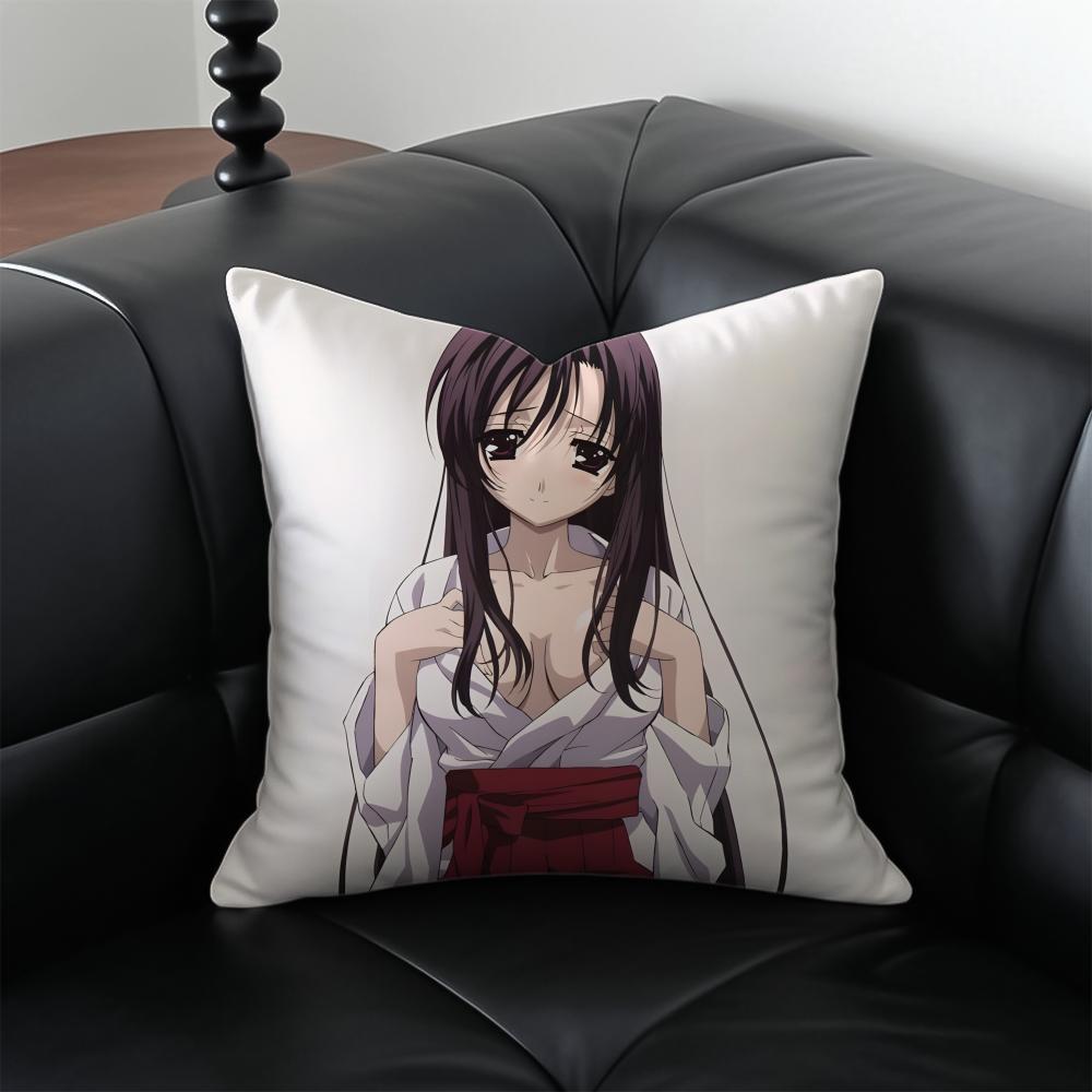 anime drama SSchool DDays Cushion Cover Pillow Case Antidustmite Invisible zipper silky plush cushion