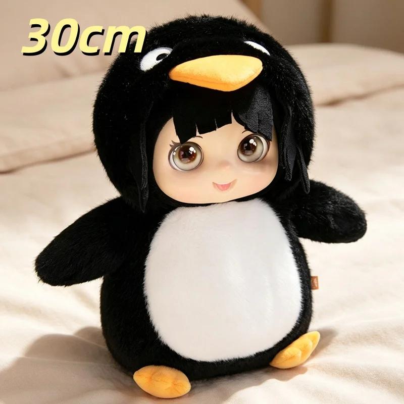Grote Ogen Pinguïn Pluche Pop Zwart Grijs Knuffeldier Arknights Endfield Zacht Pluizig Speelgoed Voor Huisdecoratie Meisje Verjaardagscadeaus No sound