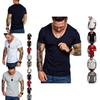 High-quality Men's Slim V Neck Short Sleeve Muscle Tee T-shirt For Casual Wear