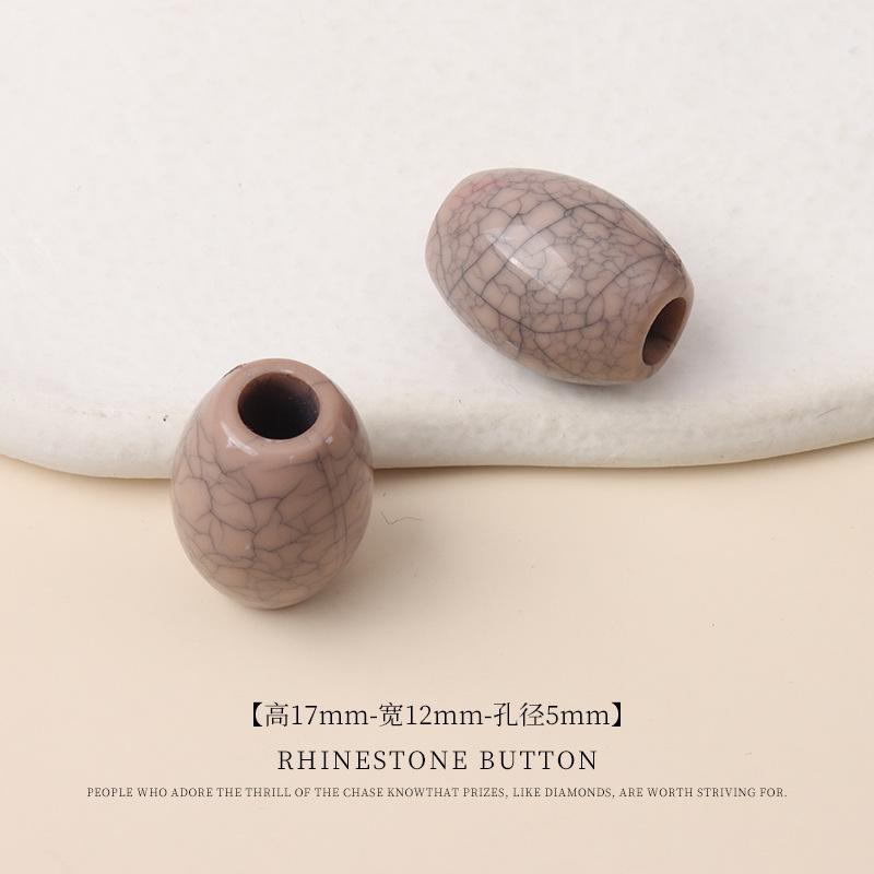 5 ks Akrylové Dvoubarevné Korálky do Kbelíku s Velkým Otvorem Ručně Vyráběné Korálkové Šperky Korálky Plavky Sukně Tkaničky do Bot Dekorativní Kulatá Korálková Spona