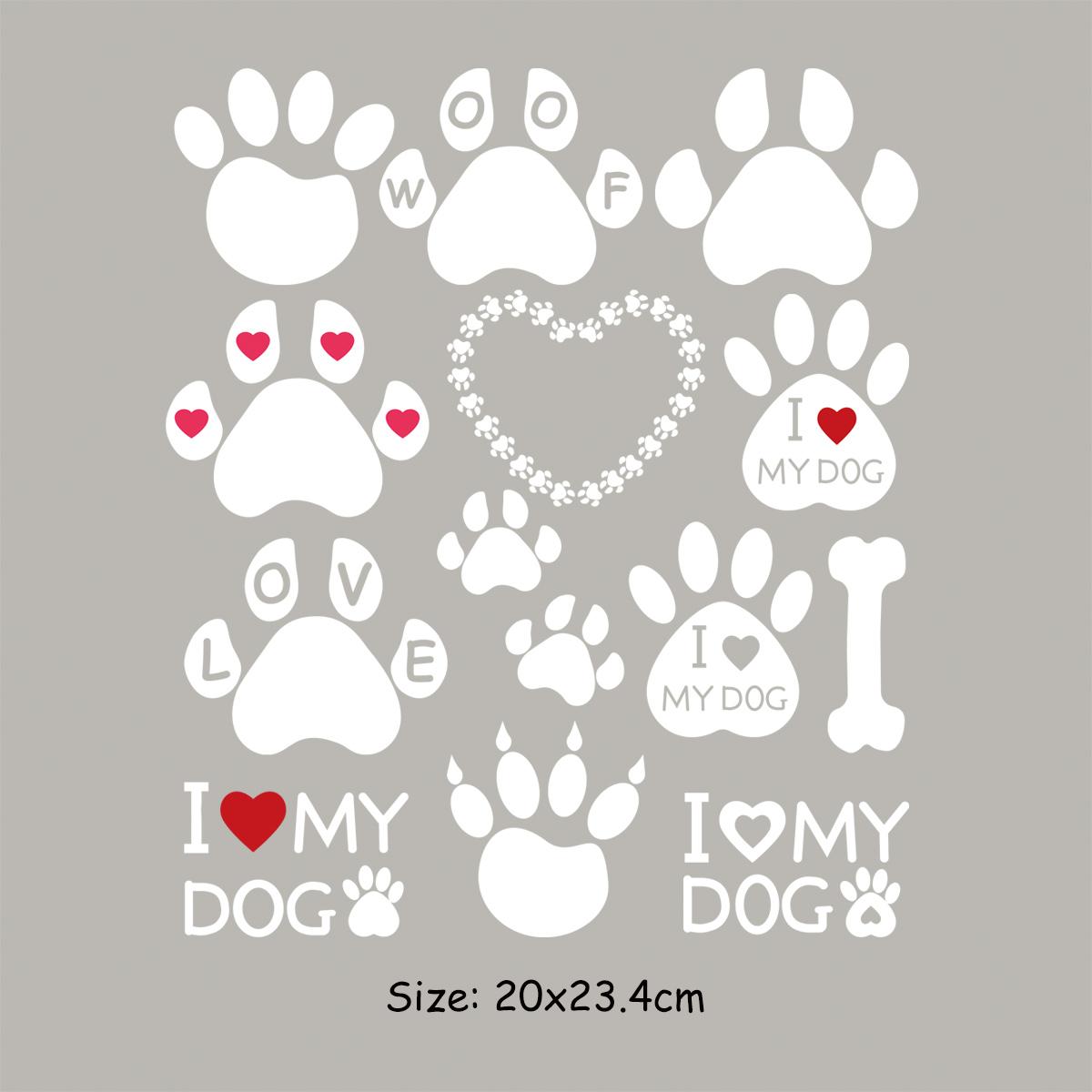 

Термонаклейки с изображением собачьих лапок, легко печатать, наклейки для одежды, термопресс, аппликации, толстовки, Parches, Ropa Diy, значки на футболки