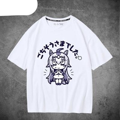 Anime Oguri Cap Karakters T-shirt Spelend Gaming Nieuwigheid T-shirts Korte Mouw T-shirt Herfst 100% Katoen Kawaii Esthetisch