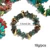 Acrylic Irregular Imitation Crushed Stone Beaded Bracelet for Women Boho Multicolored Strechy Bracelets Vacation Jewelry Gifts