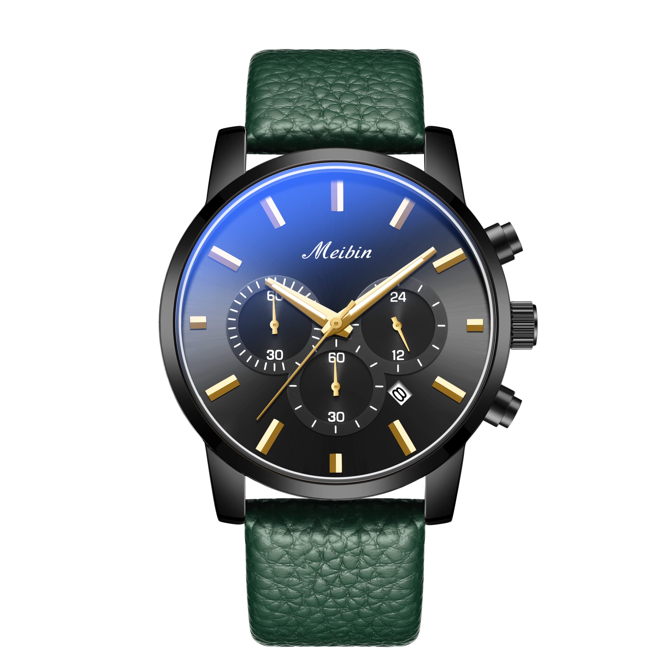

Stylish blue wristwatch with a design and a leather Features a dial and a analog women s waterproof, ultra-thin strap. simple, easy-to-read stylish,