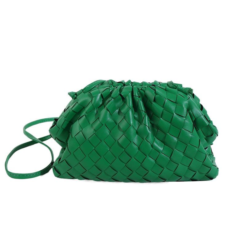 

Temperament Weaving Women s Premium Sense Shoulder Bag Women s Cloud Bag Fashion Versatile Oblique Span Bag зелёный