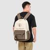 Contrast Color Student Schoolbag Men's Backpack Large Capacity Travel Backpack