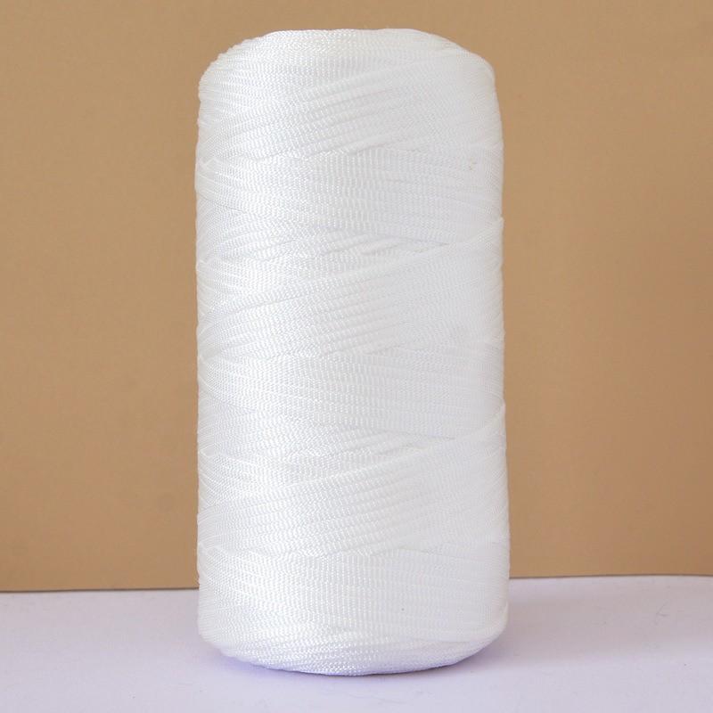 

250 г Шелковистая Хлопковая Льняная Пряжа для Вязания Крючком 2,5 мм Легкая Пряжа из Ледяного Шелка Плоская Ленточная Пряжа Ручная Вязка DIY Сумки Шапки Полая Нить