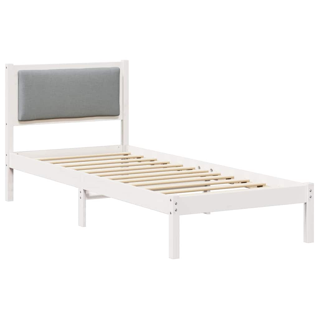 Bed Frame Light Grey 80 x 200 cm Solid Pine Wood