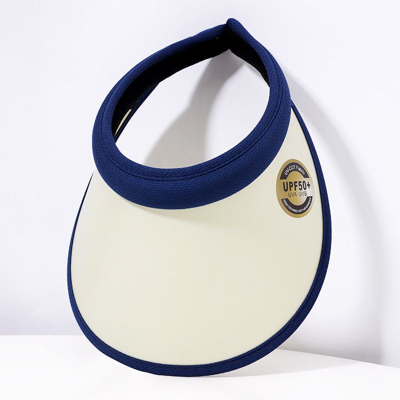 

Outdoor Sun Hat Exposed Top the Same Style with Wanwan South Korea Air Top Sun Protection Sun Hat Sun Protection Camping Sun Protection Hat Outdoor Blue edge White All yards