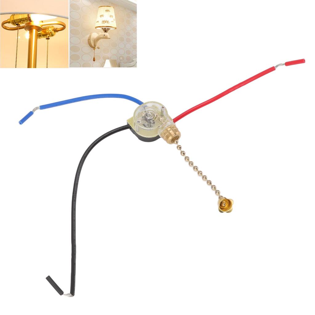 4Pcs Ceiling Fan Light Replacement Lamp Pull Chain 3 Wire Ceiling Fan Lamp 250V 125V
