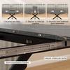 Oval Extendable Dining Table for 4-6, 100-135 cm Extension, Black Marble Effect
