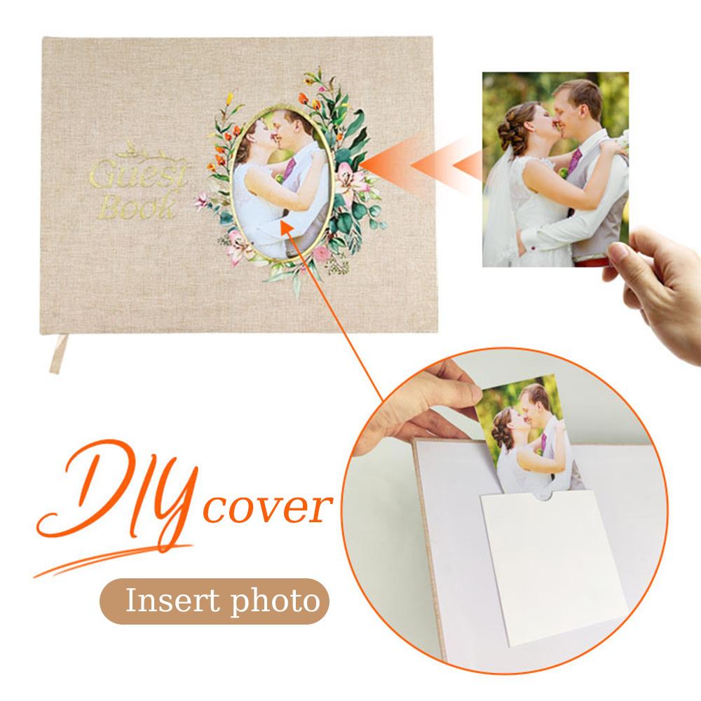 Wedding Guest Book Flowers Wedding Reception Signing Book Photo Album Signature Reception Message Book Wedding Mariage Gift