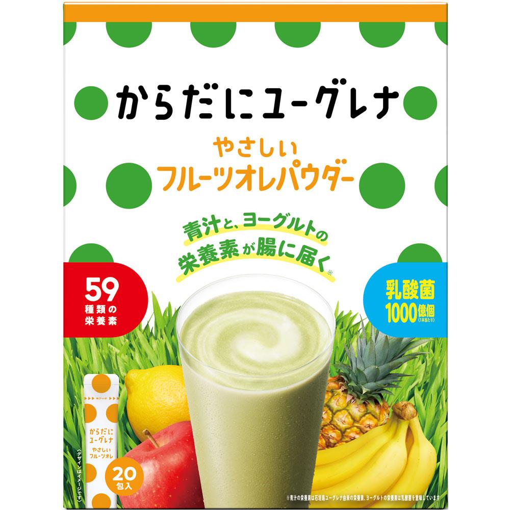 Euglena Co., Ltd. Euglena for Your Body Mild Fruit Milk 20 Packets Spirulina Green Juice & Chlorophyll Spirulina