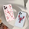 Niedliches Meeresleben, Krabben, Hummer Für IPhone 17 16 15 14 13 12 11 Pro Max Plus Transparente Weiche TPU Handyhülle