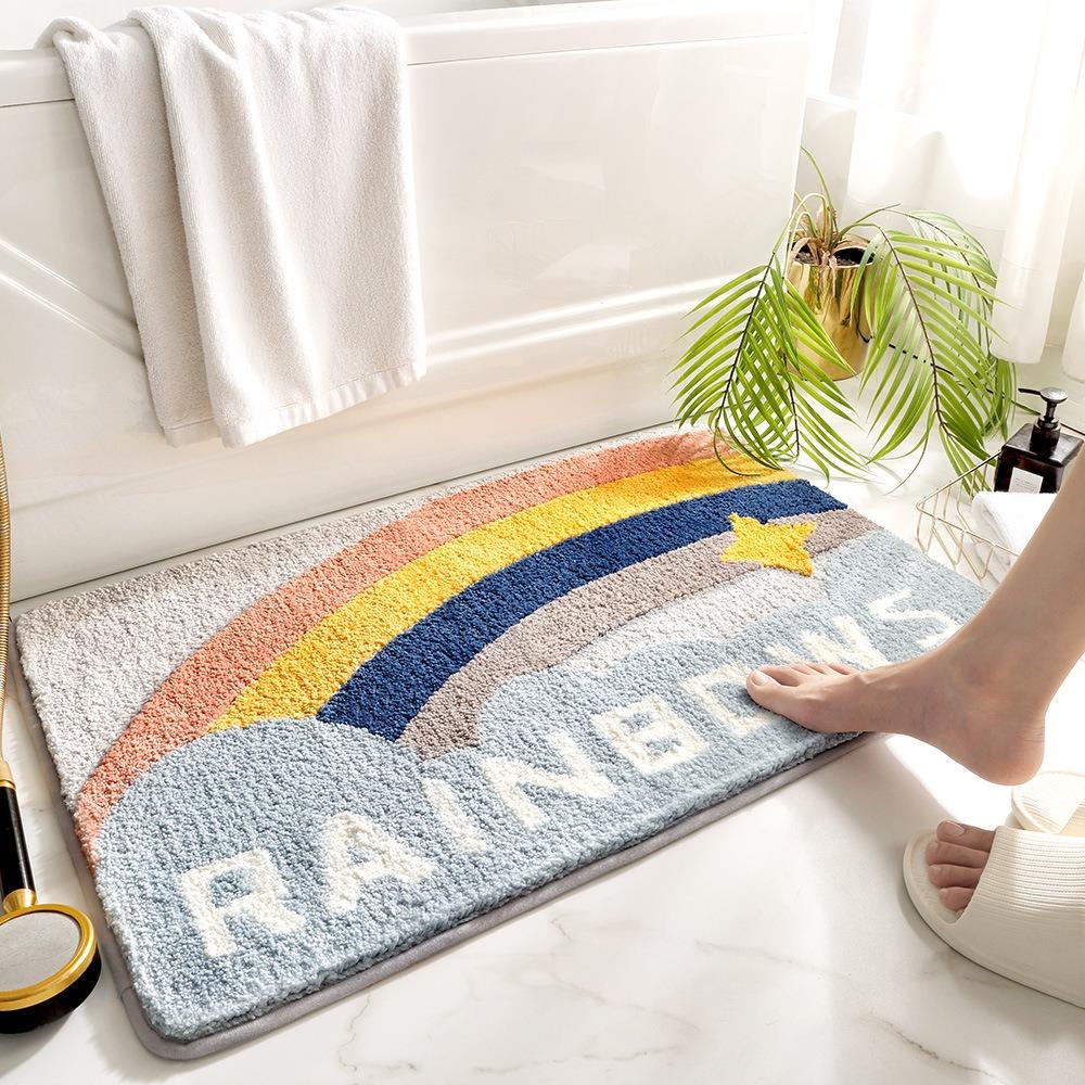 

INS Bathroom Floor Mat Non-slip Door Mat Toilet Foot Pad Absorbent Carpet Bathroom B