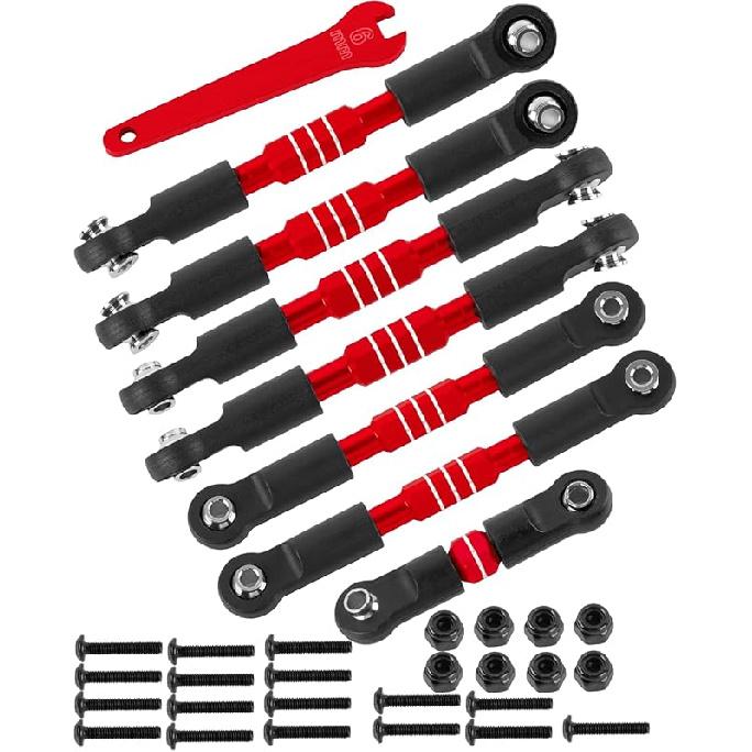 RC Alloy Turnbuckles Camber Links Upgrades Part for 1/10 Slash 4WD(VXL),Rustler 4WD(VXL),Stampede 4WD(VXL),Bandit 4WD(VXL),Hoss 4WD(VXL) Adjustable