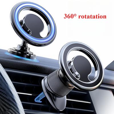 Auto Magnetische Telefon Halter Magsafe Ring Fall Dashboard Air Outlet Halterung 360 Grad Drehung für IPhone Samsung Auto Accessiores