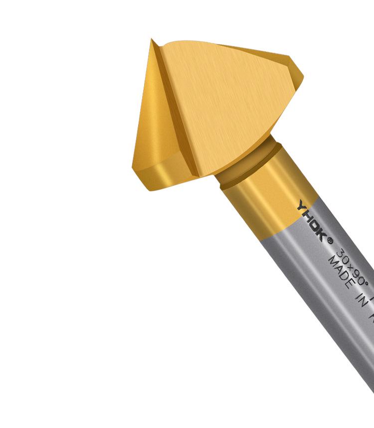YHOK Coated Cobalt Straight Shank 90° Countersink Drill Bit for Hole Deburring