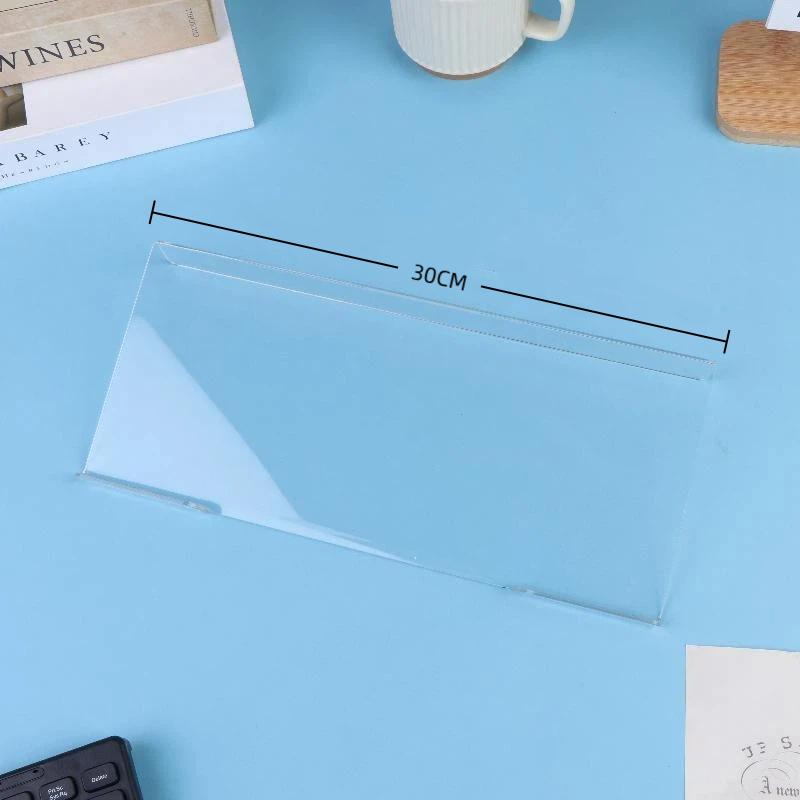 Clear Acrylic Keyboard Stand Ergonomic Tilted Height Adjustable Tray Boosts Typing Efficiency for Office Workers