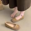 Shallow soft-soled annual Mary Jane shoes retro versatile single shoes round head  flat-soled grandma shoes summer