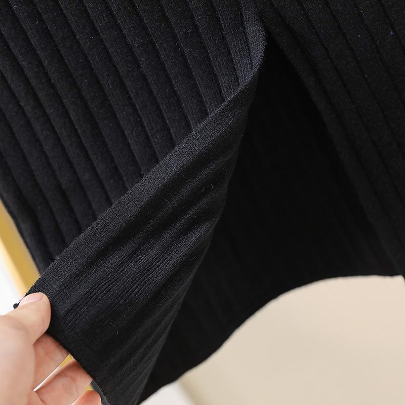 Women's Autumn and Winter Solid Colour High Waist Hip Skirt Short Half-body Skirt