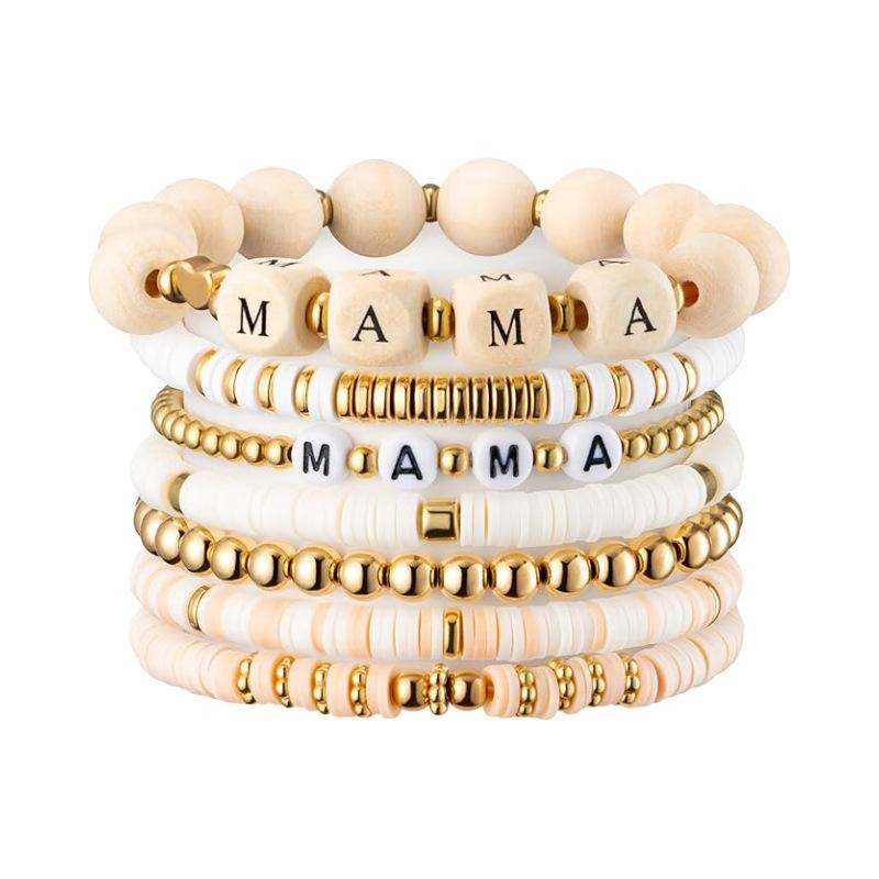 JYL TS Bracelet Stackable  MAMA Beads Nurtures Maternal Love & Blessings