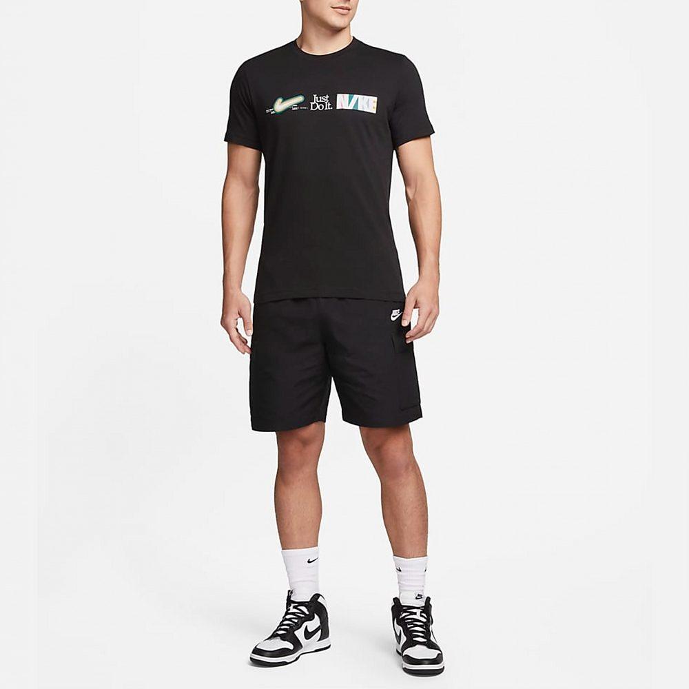 Nike T Shirts Men's Black Crew Neck Moderate Straight Fit FB9775-010
