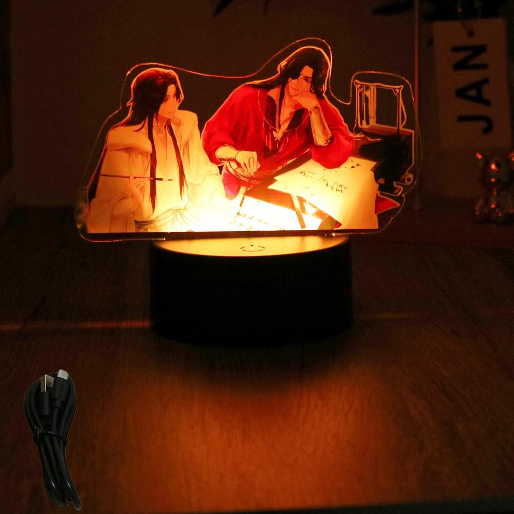 Tian Guan Ci Fu 3D Lamp Anime Figures LED Night Light Smart Touch Room Bedroom Decor Atmosphere Lamps Birthday Christmas Gifts