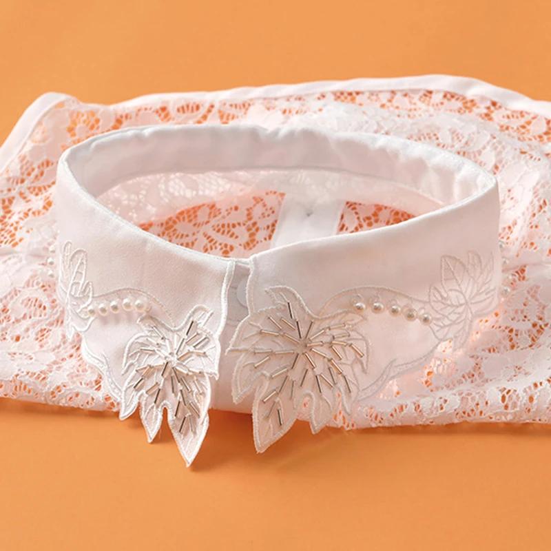Business Women Fake Collar Shirt Detachable Collar Female False Collars Necklace Dress Lapel Blouse Top Faux Collar