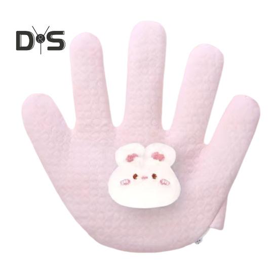 

Успокаивающая ладошка для младенцев Мультяшная ладошка в форме детской подушки для рук Перчатка для предотвращения испуга успокаивающая подушка для рук для младенцев розовый