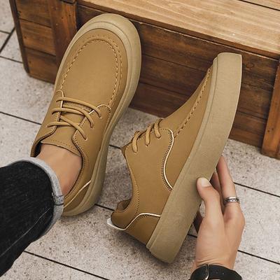 Breathable Soft Platform Man Casual Shoe In Promotion 2025 Trend Social Adults New Low Price High Quality Leather Shoes for Men